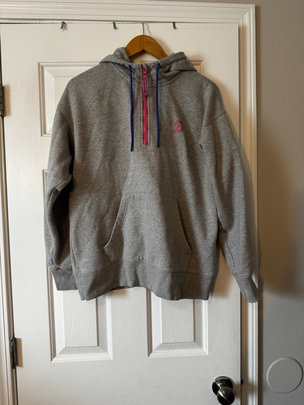 Peloton "Together We Go Far" Heather Grey 1/4 Zip Hoodie Medium